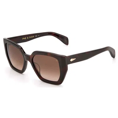 Rag & Bone Rag And Bone Brown Gradient Butterfly Ladies Sunglasses Rnb1052s 0086/ha 54