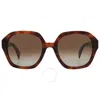 Rag & Bone Brown Gradient Square Ladies Sunglasses Rnb1063/s 0086/la 53
