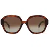 Rag & Bone Brown Gradient Square Ladies Sunglasses Rnb1063/s 0086/la 53 In Brown