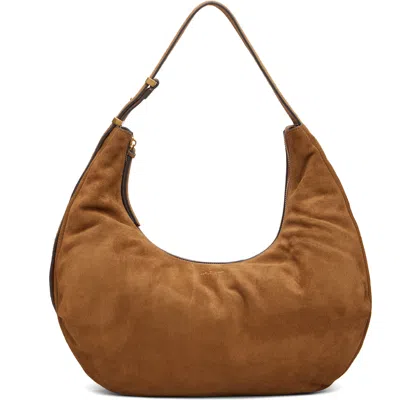 Rag & Bone Brown Hudson Large Suede Bag In Golden Brown