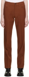 Rag & Bone Jacey Stretch-wool Straight-leg Pants In Ltbrown