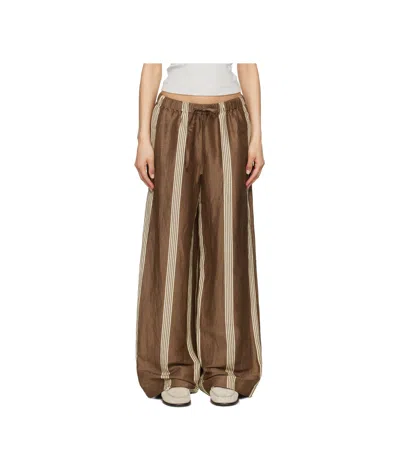 Rag & Bone Brown Olivia Linen Trousers