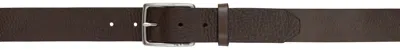 Rag & Bone Brown Rugged Belt In Espresso