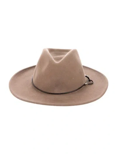 Pre-owned Rag & Bone Brown Wool Felt Wide Brim Hat With Tags
