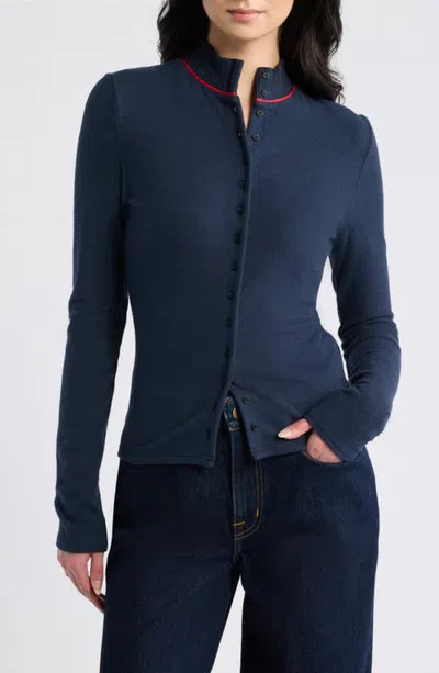Rag & Bone Brushed Cardigan In Blue