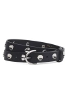 Rag & Bone Brynn Leather Belt In Black