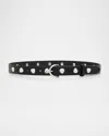 Rag & Bone Brynn Studded Leather Belt In Black