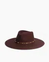 Rag & Bone Brynn Studded Wool Fedora In Brown