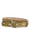 Rag & Bone Brynn Studded Suede Belt In Green