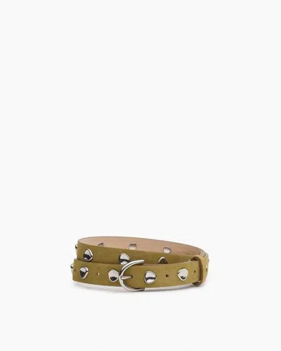 Rag & Bone Brynn Suede Pebbled Belt In Orange