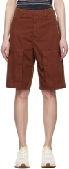 Rag & Bone Kai Cotton Twill Shorts In Mahogany