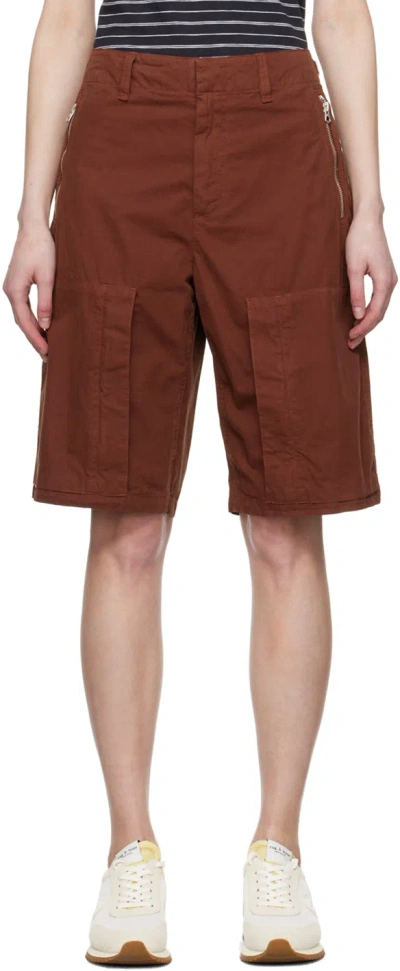 RAG & BONE BURGUNDY KAI SHORTS