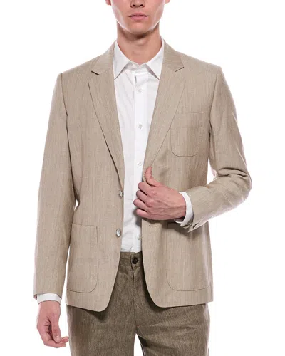 Rag & Bone Butler Donegal Wool & Linen-blend Blazer In Brown
