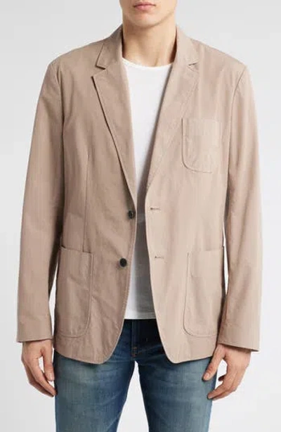 Rag & Bone Achilles Peached Cotton Blazer Desert Tau In Desert Taupe