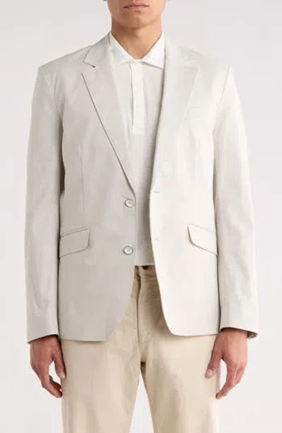 Rag & Bone Butler Stripe Notch Lapel Stretch Cotton Blazer In White