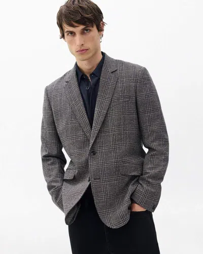 Rag & Bone Butler Wool Plaid Blazer In Red