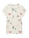 Rag & Bone Ozzy Butterfly Print Cotton Blend T-shirt In White