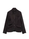 Rag & Bone Button Corduroy Jacket In Brown