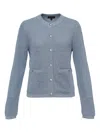Rag & Bone Button-detailed Open-knit Cardigan In Blue