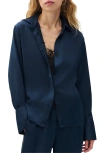 Rag & Bone Button Front Camisole Blouse In Blue