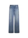 Rag & Bone Button Jeans In Blue