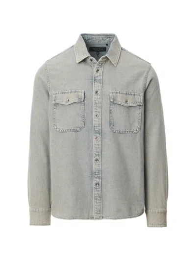 Rag & Bone Button-down Denim Shirt In Blue