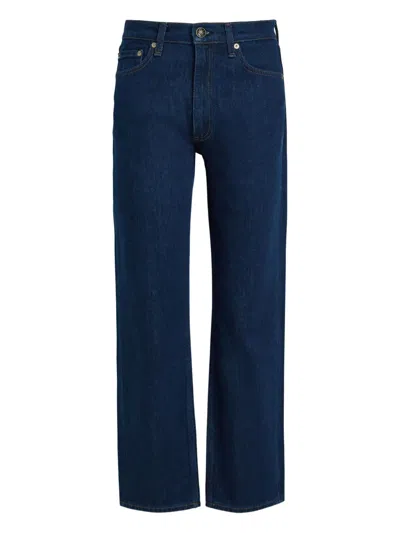 Rag & Bone Buttoned Denim Jeans In Blue