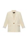 Rag & Bone Button-fastening Blazer In Neutral