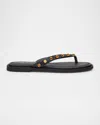 Rag & Bone Cabochon Gia Flip Flop In Animal Print