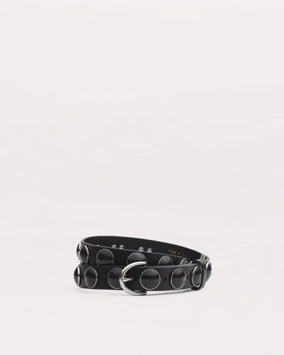 Rag & Bone Cabochon Leather Belt In Black