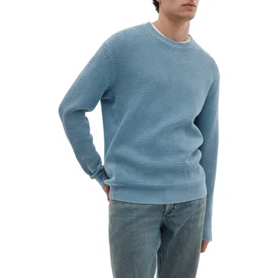 Rag & Bone Caden Washed Cotton Blend Sweater In Blue