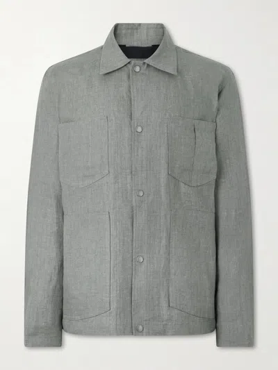 Rag & Bone Calder Linen Jacket In Gray
