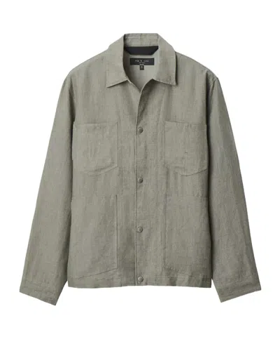 Rag & Bone Calder Linen Workwear Jacket In Gold