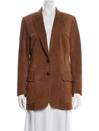 Pre-owned Rag & Bone Calf Leather Blazer In Brown