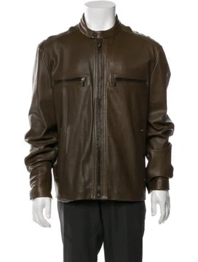 Pre-owned Rag & Bone Calf Leather Moto Jacket In Brown