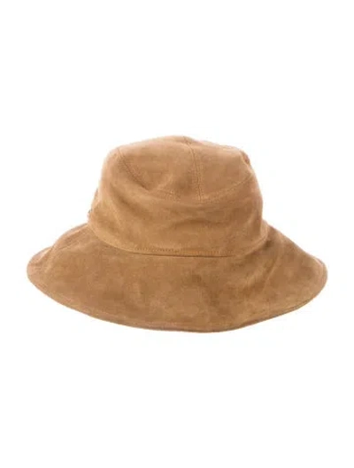Pre-owned Rag & Bone Calf Suede Baja Hat W/tags In Brown