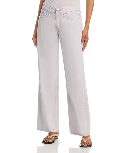 Rag & Bone Cam Featherweight Mid Rise Straight Leg Jeans In Lilac In White