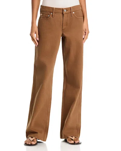 Rag & Bone Cam Low Rise Straight Jeans In Tobacco In Brown