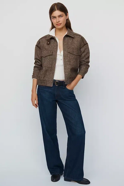 Rag & Bone Cam Low-rise Straight-leg Jeans In Blue