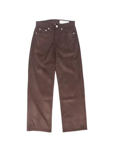 Rag & Bone Cam Straight-leg Trousers In Brown