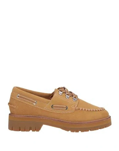Rag & Bone Cameron Boat Shoe Woman Loafers Camel Size 8.5 Leather In Brown