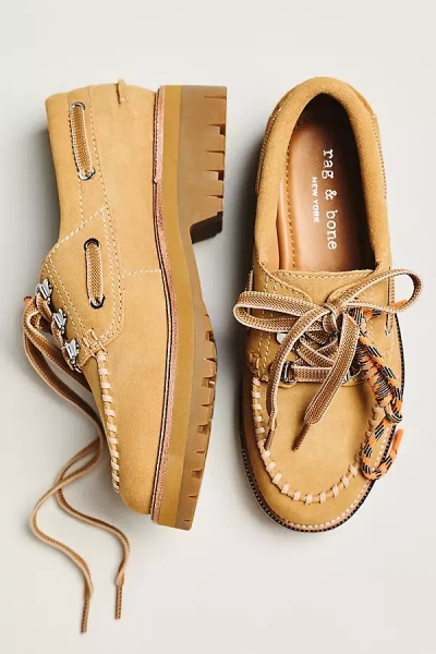 Rag & Bone Cameron Boat Shoes In Neutral