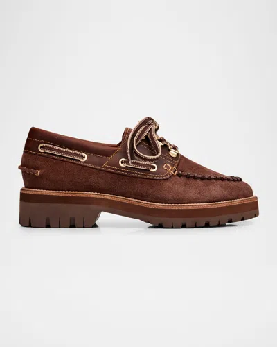 Rag & Bone Cameron Suede Boat Shoes In Animal Print
