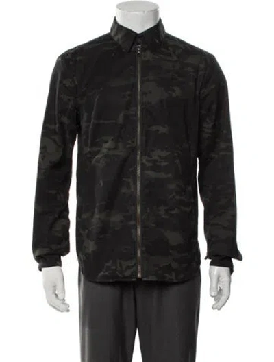 Pre-owned Rag & Bone Camouflage Print Jacket In Blue