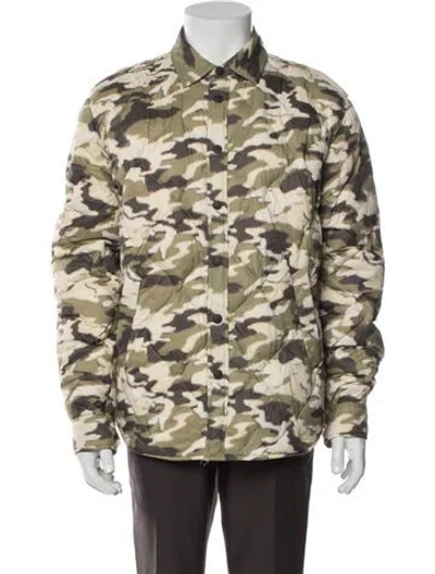 Pre-owned Rag & Bone Camouflage Print Utility Jacket In Neutral