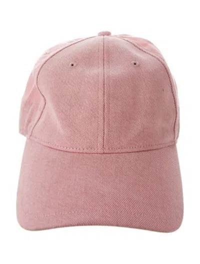 Pre-owned Rag & Bone Canvas Baseball Cap In Pink