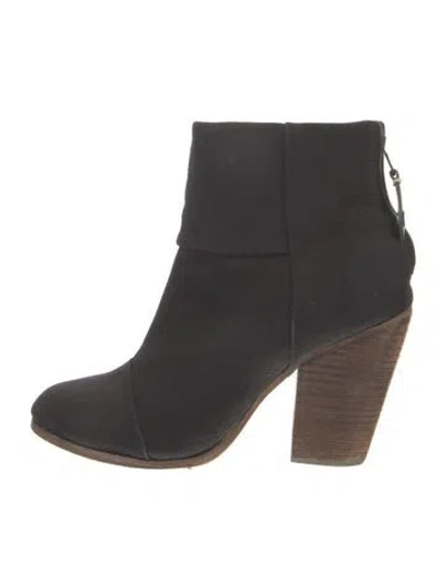 Pre-owned Rag & Bone Canvas Boots In Black