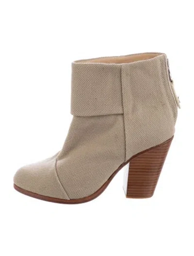 Pre-owned Rag & Bone Canvas Boots In Brown