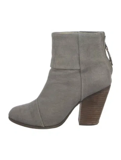 Pre-owned Rag & Bone Canvas Boots In Gray