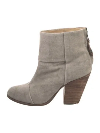 Pre-owned Rag & Bone Canvas Boots In Gray